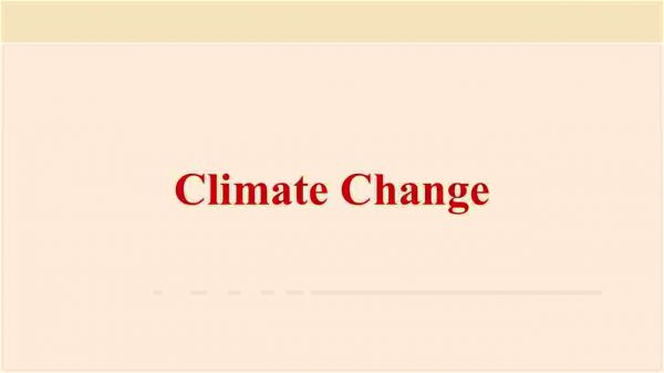 Climate change