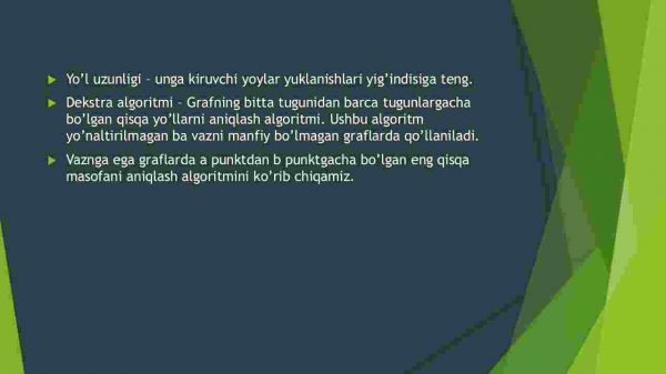 Graflarda eng qisqa yo'lni aniqlashning Deykstra algoritmi - Image 4