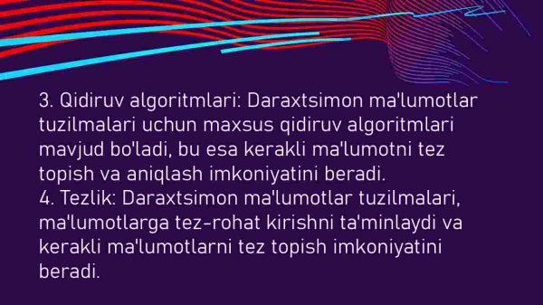 Daraxtsimon ma'lumotlar tuzilmalari. Ta'riflar va xususiyatlar. Daraxtlar klassifikatsiyasi. Daraxt ko'rinishi - Image 4