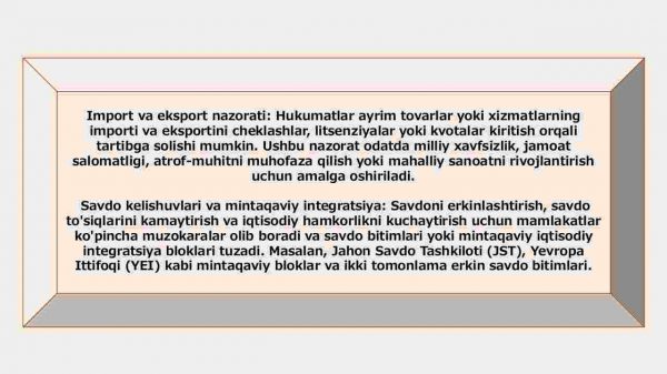 Davlatning tashqi iqtisodiy faoliyatni tartibga solish siyosati - Image 4