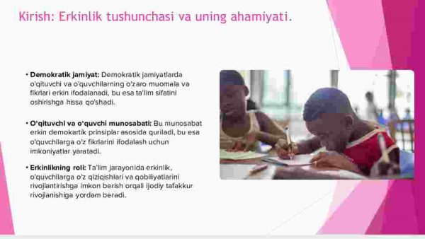 Demokratik jamiyatda o‘qituvchi va o‘quvchi munosabatida erkinlik tushunchasi - Image 3