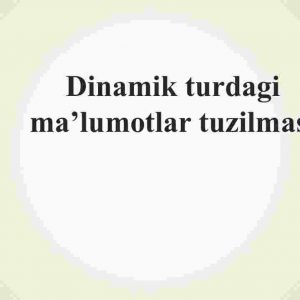 Dinamik turdagi ma'lumotlar tuzilmasi