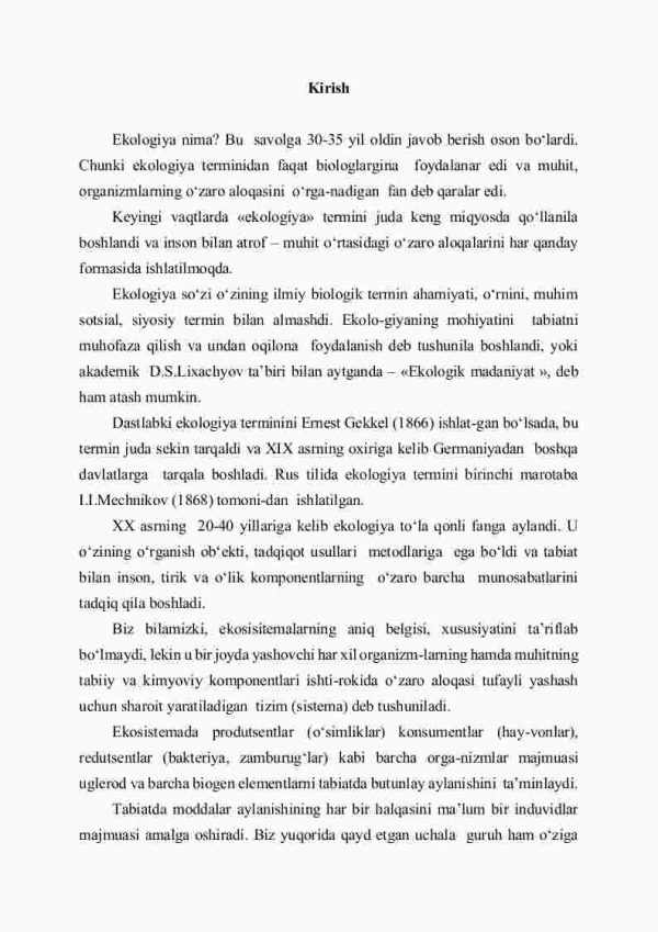 Ekologiyaga ekosistemaviy va populatsion yondashuv - Image 2