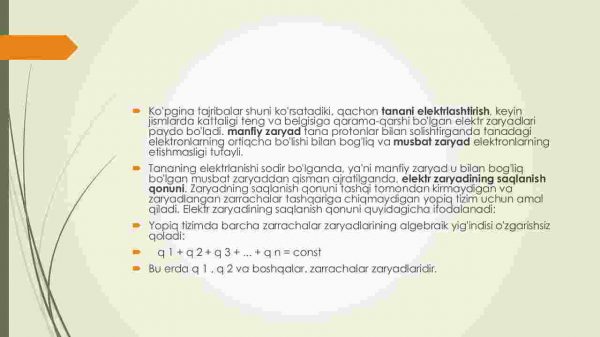Elektr zaryadlarning o'zaro ta'siri. Zaryadlangan o'tkazgichlar tizimining energiyasi - Image 3