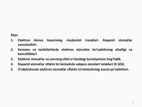 Elektron xizmatlar sifatini boshqarish - Image 2