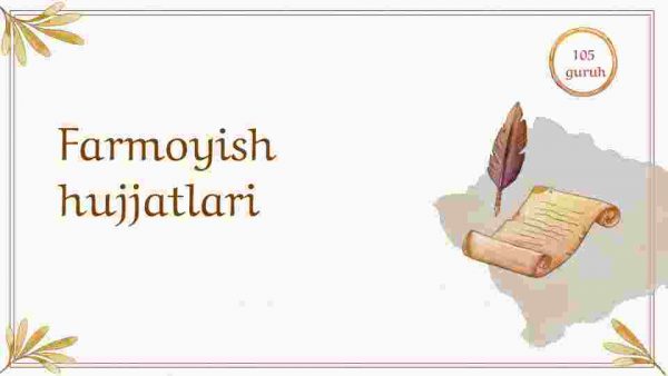 Farmoyish hujjatlari