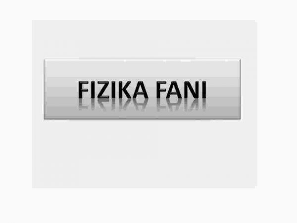 Fizika fani
