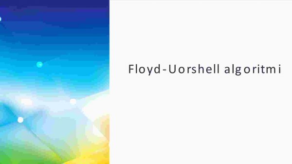 Floyd-Uorshell algoritmi