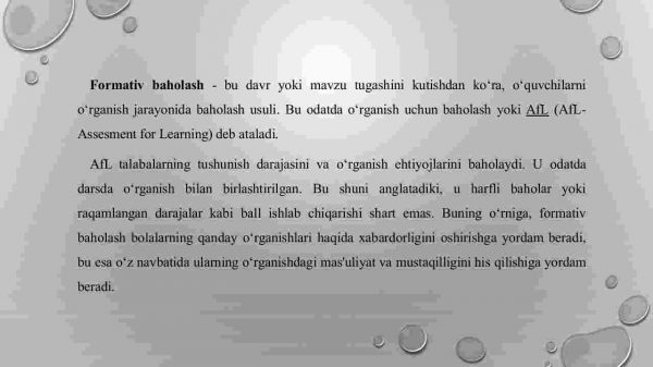 Formativ baholash (Assesment for Learning Afl) - Image 4