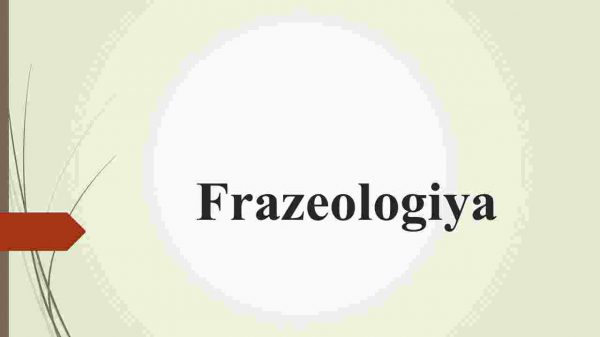 Frazeologiya