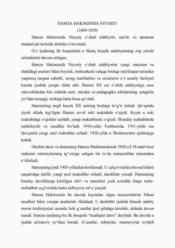 Hamza Hakimzoda Niyoziy ijodi - Image 2