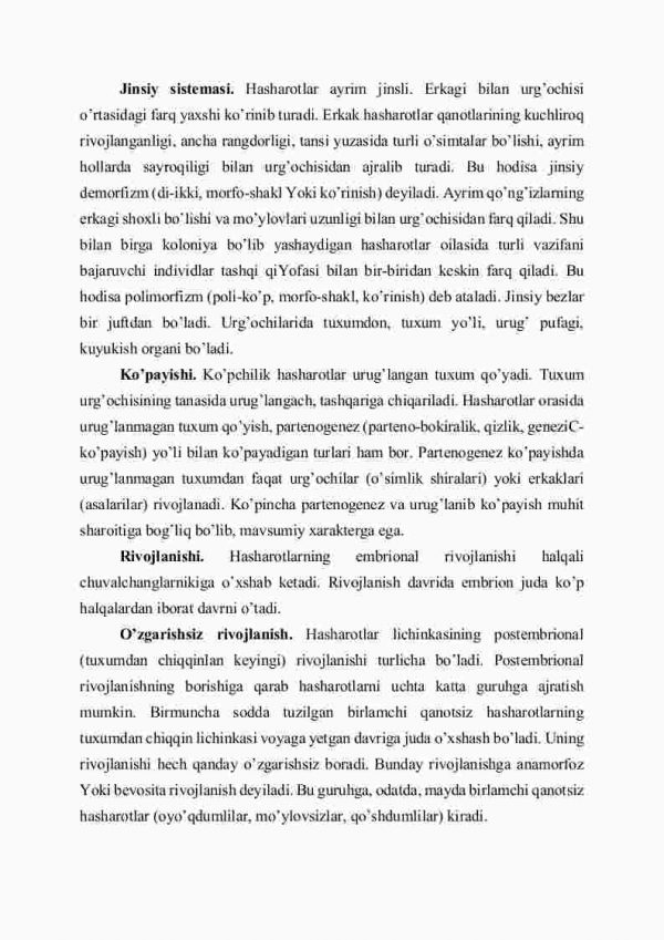 Hasharotlarning ko'payishi va rivojlanishi - Image 2