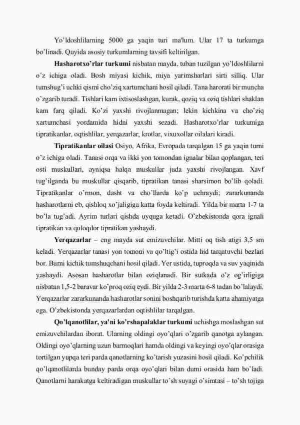 Hasharotxo'rlar, qo'lqanotlilar, kеmiruvchilar, tovushqonsimonlar - Image 2