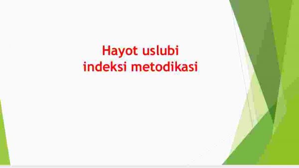Hayot uslubi indeksi metodikasi