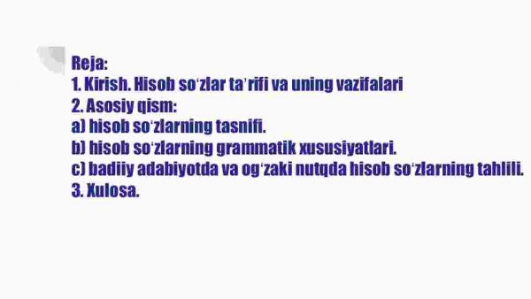 Hisob so'zlar ( numerativlar) - Image 2