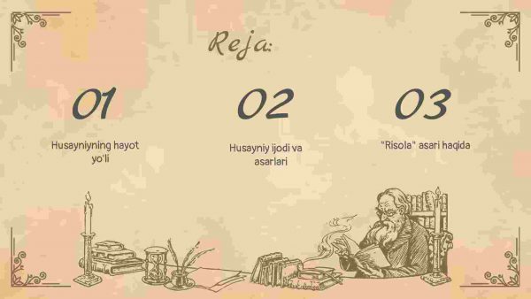 Husayniyning hayoti va ijodi va uning "Risola" asari - Image 2
