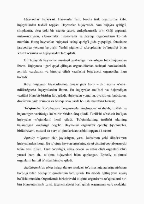 Hаyvоnlаr оrgаnizmining tuzilishi - Image 2