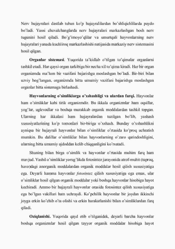 Hаyvоnlаr оrgаnizmining tuzilishi - Image 4