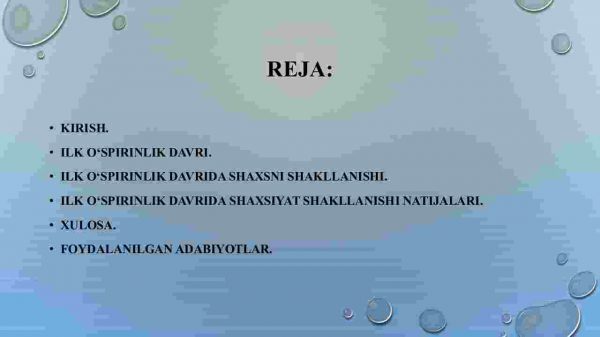 Ilk o‘spirinlik davrida shaxsni shakllanishi - Image 2