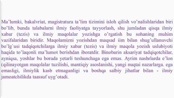 Ilmiy maqola qanday yoziladi. Maqolalarni jurnallarda chop etish tartibi va qoidalari - Image 2