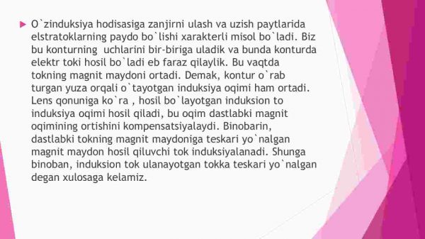 O'zinduksiya hodisasi. Induktivlik. Fuko toklari - Image 4