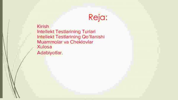 Intellekt testlarining qo’llanishi bilan bog’liq muammolar - Image 2