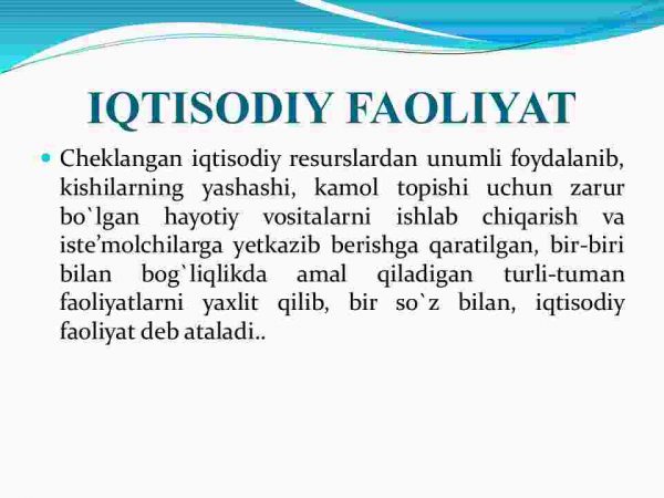 Iqtisodiyot fanining mazmuni, maqsadi va vazifalari - Image 3
