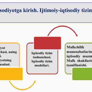 Iqtisodiyotga kirish. Ijtimoiy-iqtisodiy tizimlar