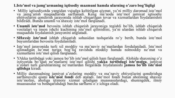 Iste'mol, jamg'arma va investitsiyalar - Image 3