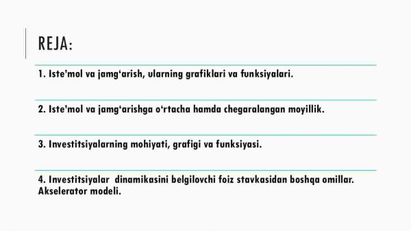 Iste'mol, jamg'arish va investitsiya - Image 2