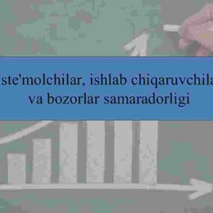 Iste'molchilar, ishlab chiqaruvchilar va bozorlar samaradorligi