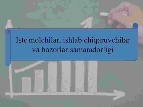 Iste'molchilar, ishlab chiqaruvchilar va bozorlar samaradorligi