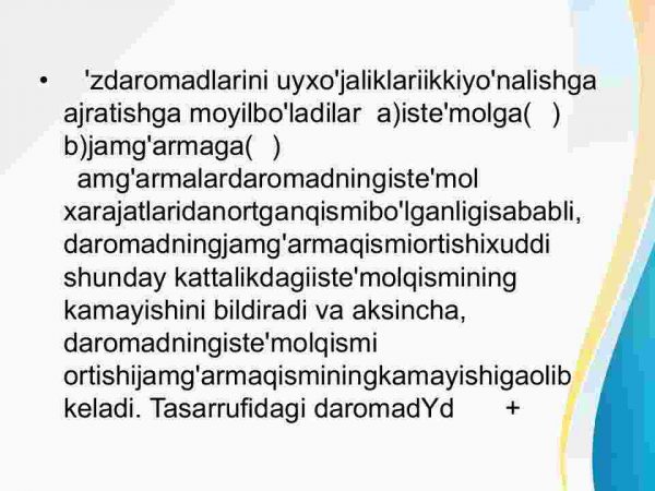 Istimol va jamg'arish funksiyalari - Image 2