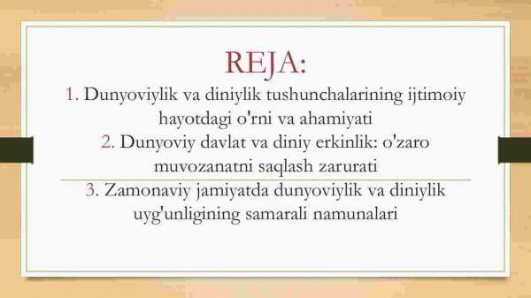 Jamiyat hayotida duyoviylik va diniylik mutanosibligi - Image 2
