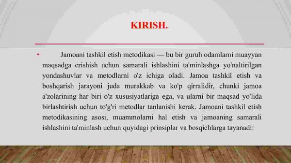 Jamoani  tashkil etish metodikasi - Image 3