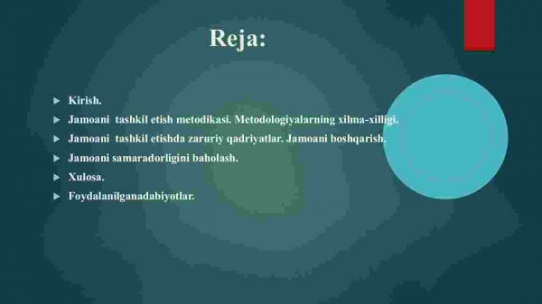 Jamoani tashkil etish metodikasi - Image 2