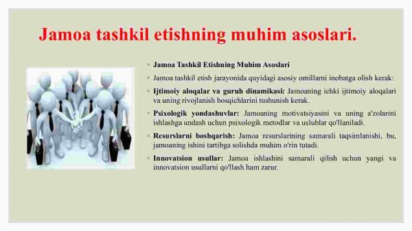 Jamoani tashkil etish metodikasi - Image 4