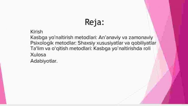 Kasbga yo’naltirish metodlari - Image 2