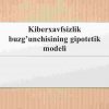 Kiberxavfsizlik buzg'unchisining gipotetik modeli