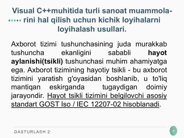 Kichik loyihalar yaratish. Visual C++ muxitida turli soxaga oid masalalarni yechish uchun mini loyixalash usullari - Image 4