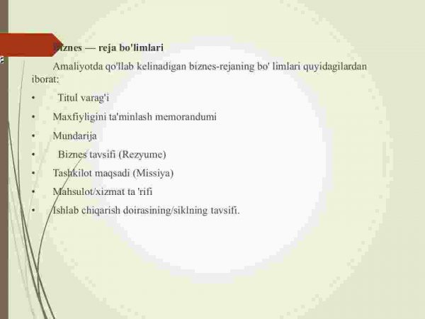 Korxonani  tashkil etishda biznes rejaning ahamiyati va uni davlat ro'yhatidan o'tkazish tartibi - Image 4