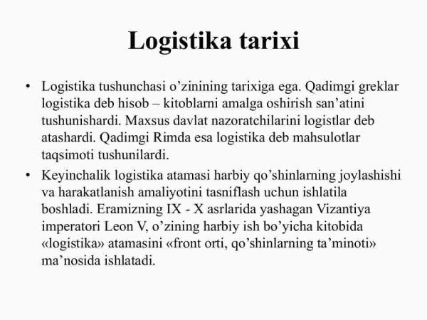 Logistika va transport iqtisodiyoti fanining predmeti,vazifalari,asosiy tamoyillari va tushunchalari - Image 3