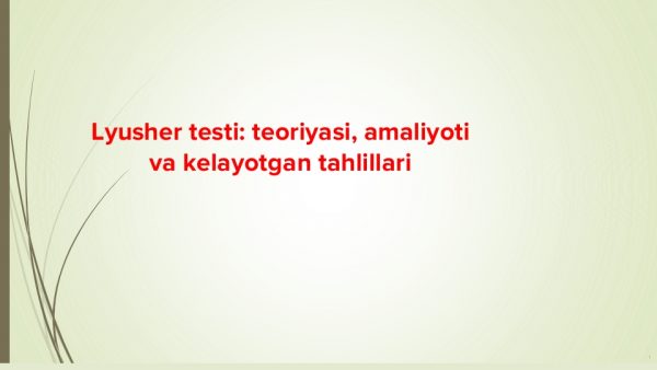 Lyusher testi: teoriyasi, amaliyoti va kelayotgan tahlillari
