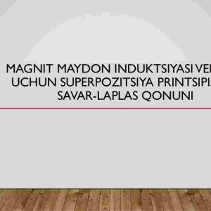 Magnit maydon induktsiyasi vektori uchun superpozitsiya printsipi. Bio-Savar-Laplas qonuni