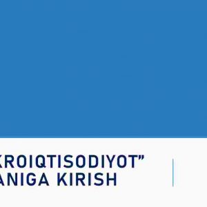 “Makroiqtisodiyot”​ faniga kirish