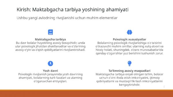 Maktabgacha tarbiya yoshining psixologik xususiyati - Image 2