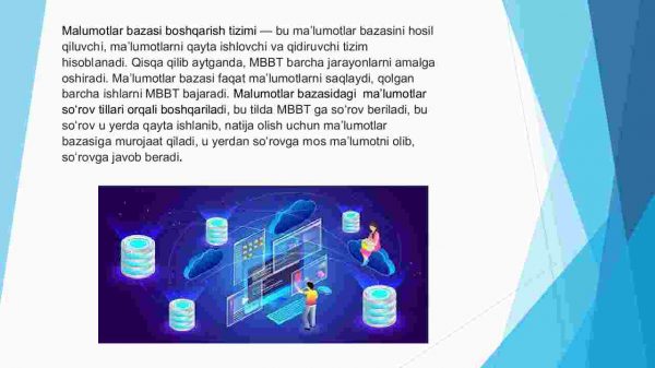 Ma'lumotlar bazasini boshqarish tizimlarining (MOBT) asosiy funktsiyalari - Image 2