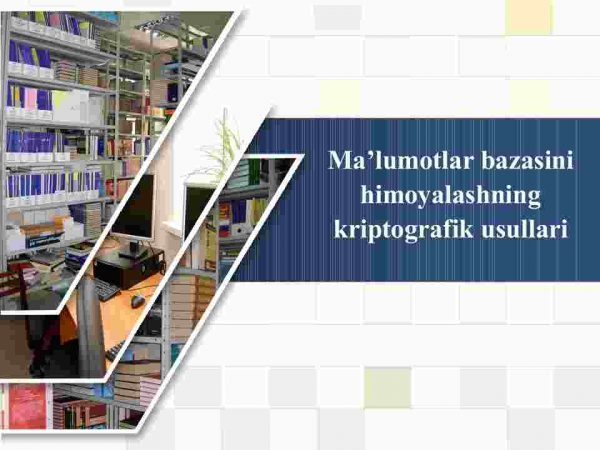 Ma'lumotlar bazasini himoyalashning kriptografik usullari