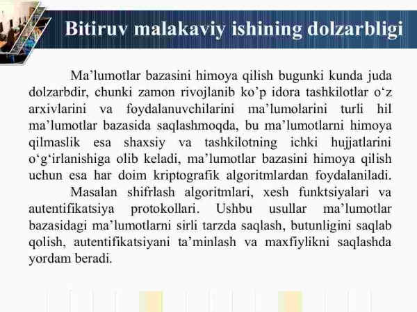 Ma'lumotlar bazasini himoyalashning kriptografik usullari - Image 2