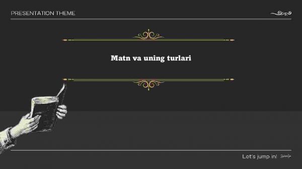 ​  Matn va uning turlari